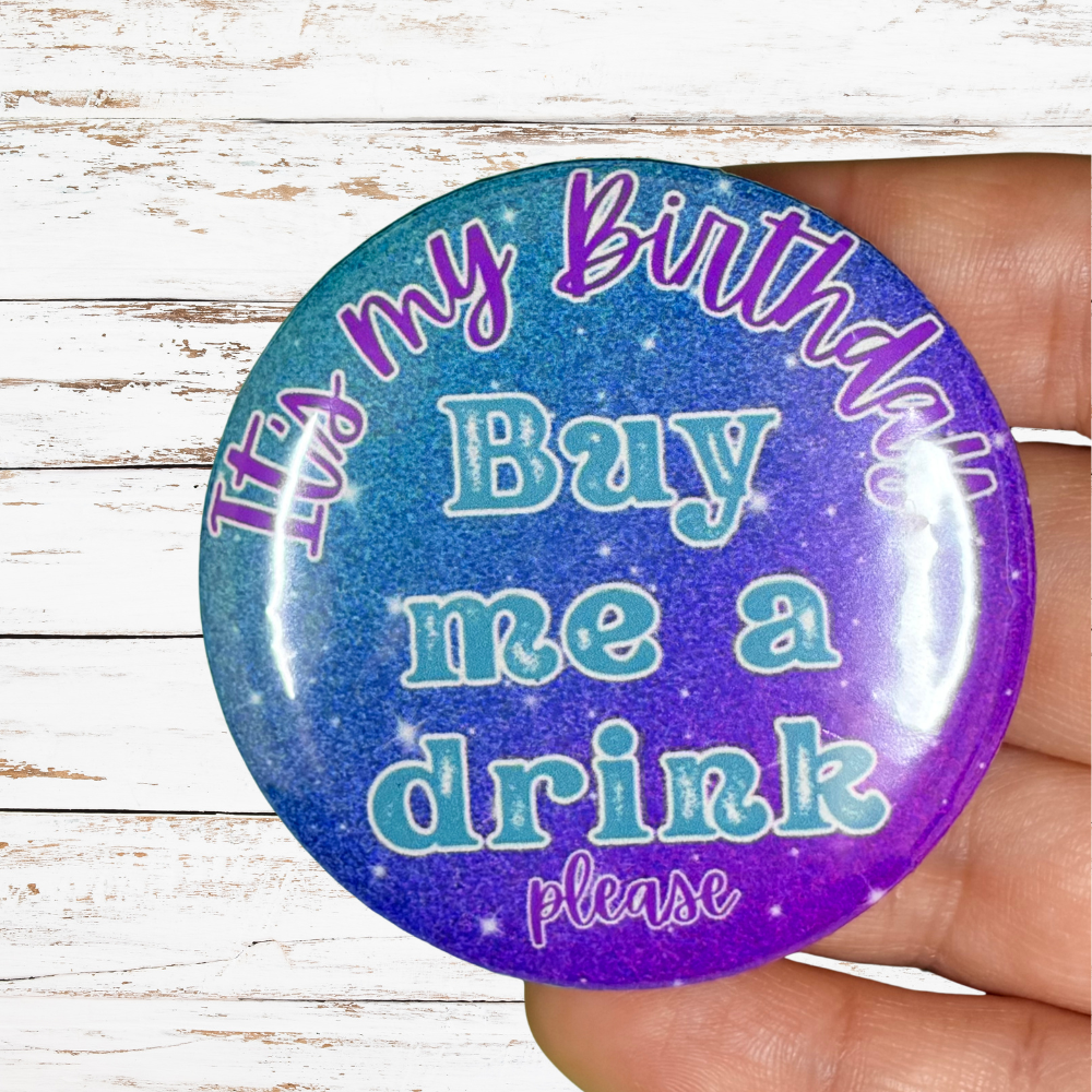 Birthday Celebration Button – 2.25" Party Pin