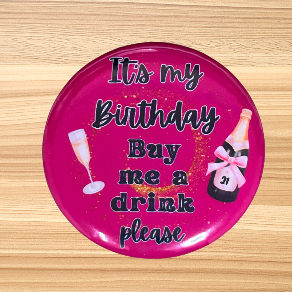 Birthday Celebration Button – 2.25" Party Pin