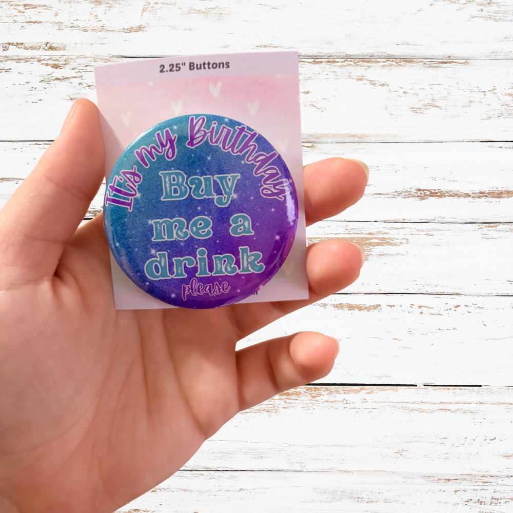 Birthday Celebration Button – 2.25" Party Pin