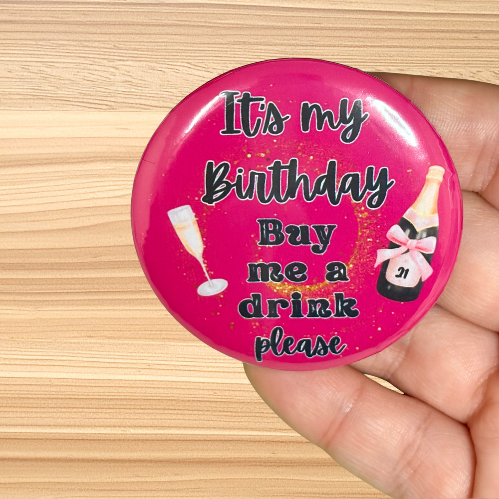 Birthday Celebration Button – 2.25" Party Pin