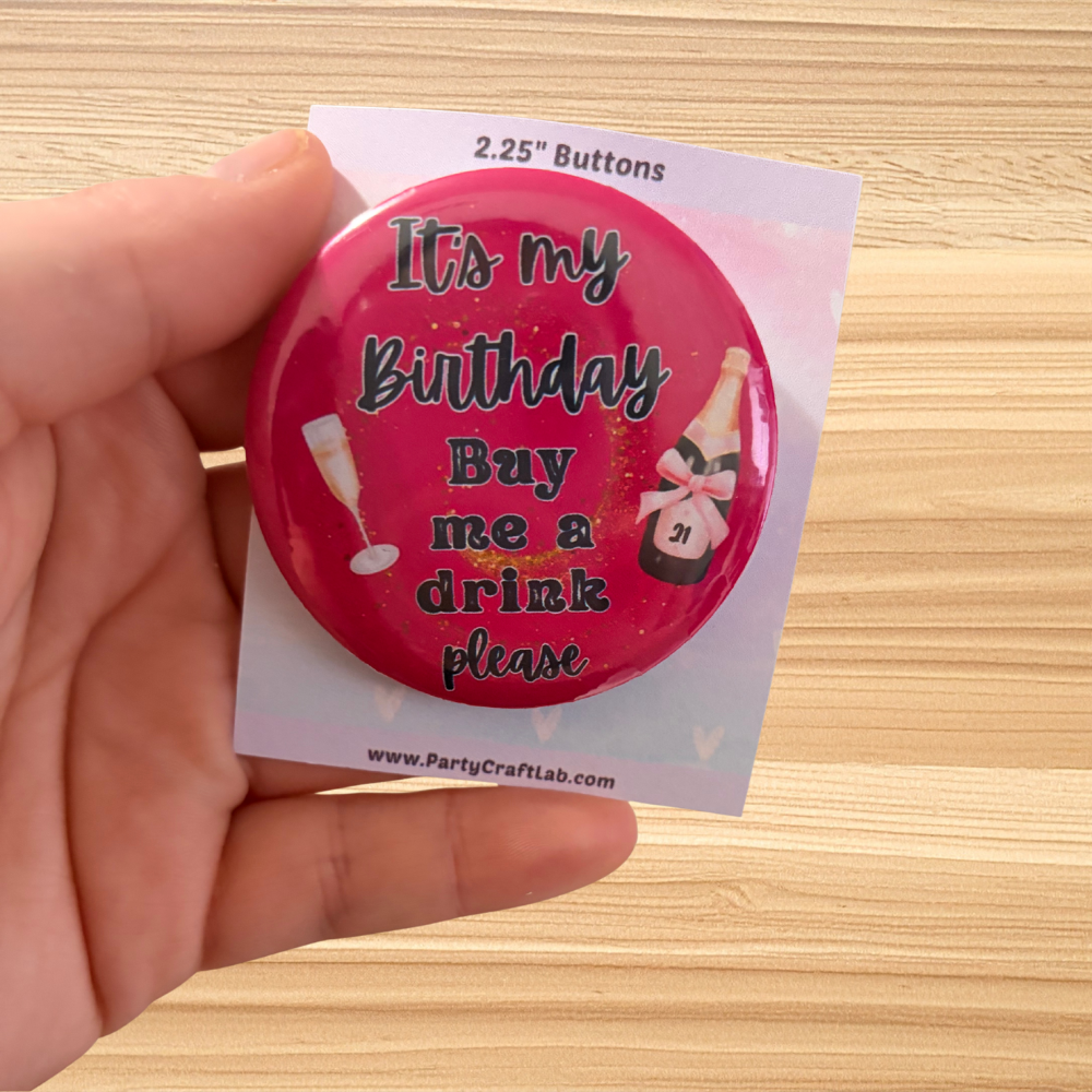 Birthday Celebration Button – 2.25" Party Pin