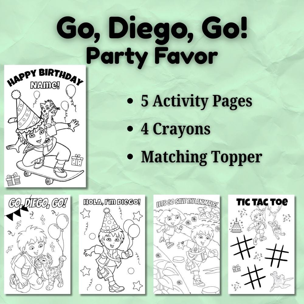 Go Diego Go Party Favor