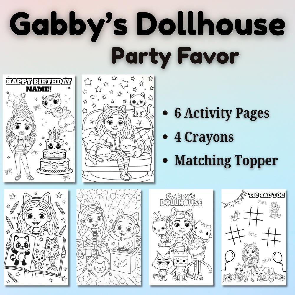 Gabby's Dollhouse Party Favor