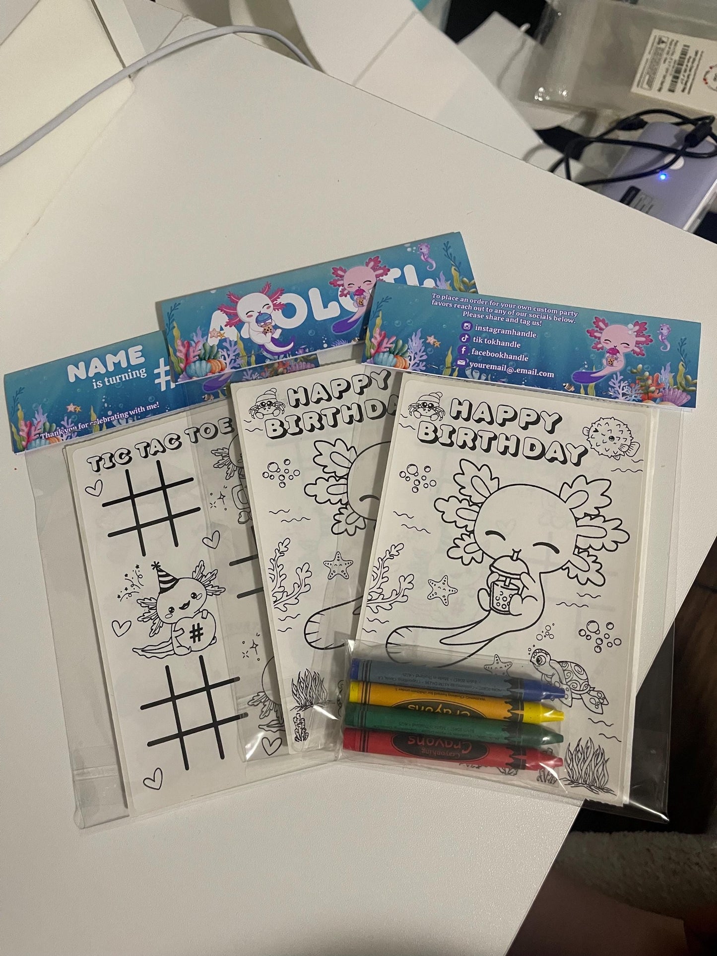 Axolotl Party Favor