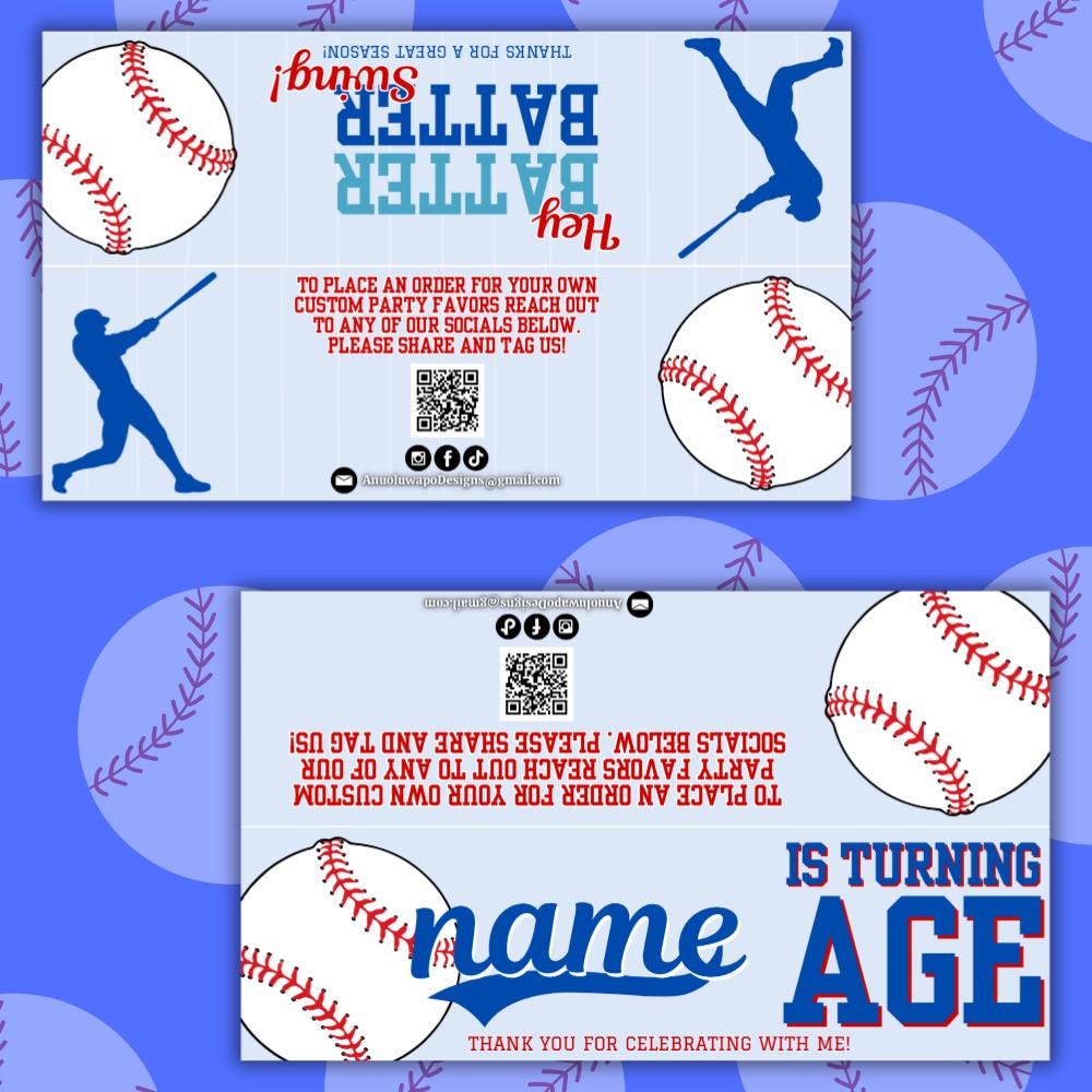 Baseball Party Favor